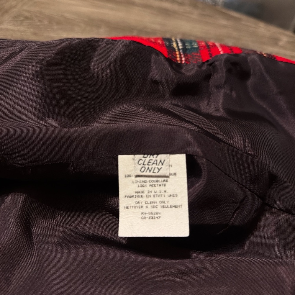 Red Plaid Button-Up Jacket - Talbots - image 6